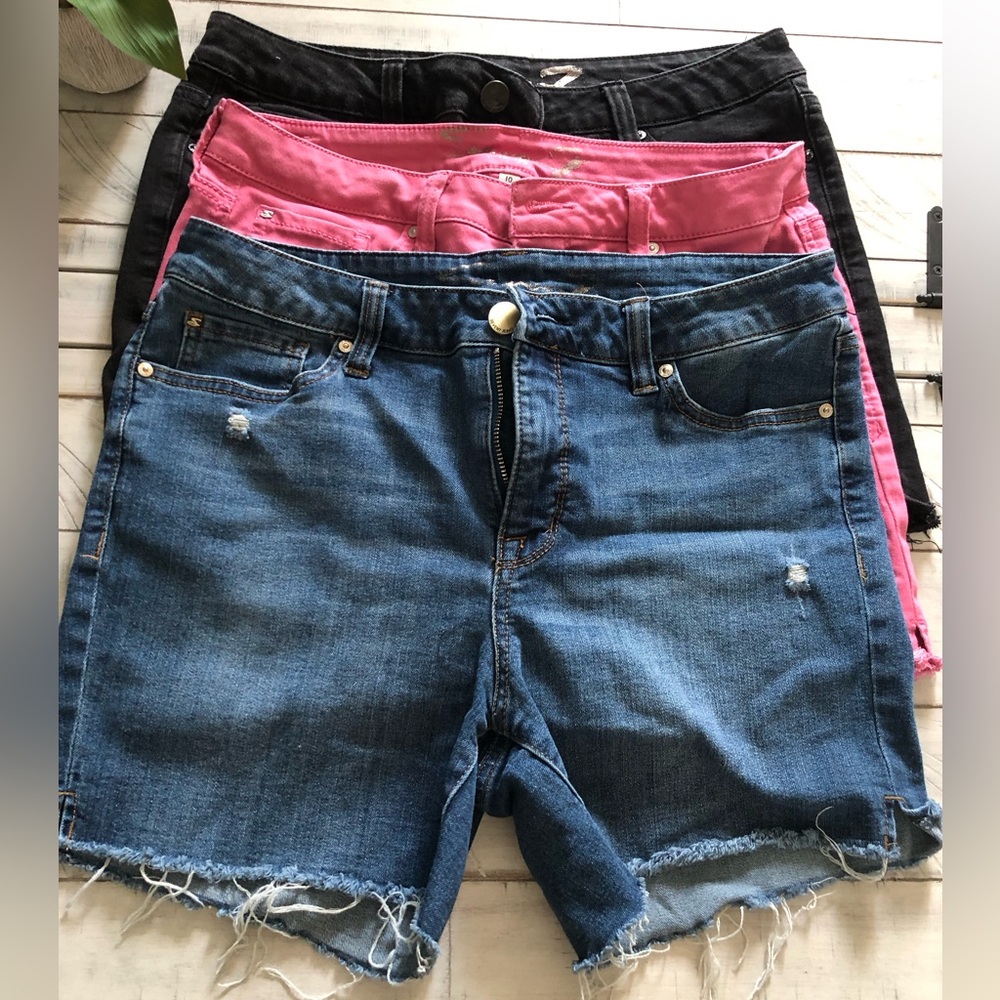 ☘️🌈  3 pair denim jean  shorts sz 10 EUC